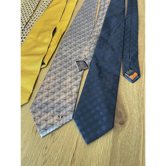 Men’s Designer Silk Tie Lot Valentino Brooks Bros Polo AD 56 Lord Taylor - Picture 2 of 14